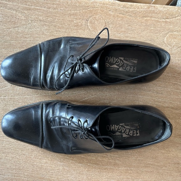 Salvatore Ferragamo Men's Classic Black Oxfords